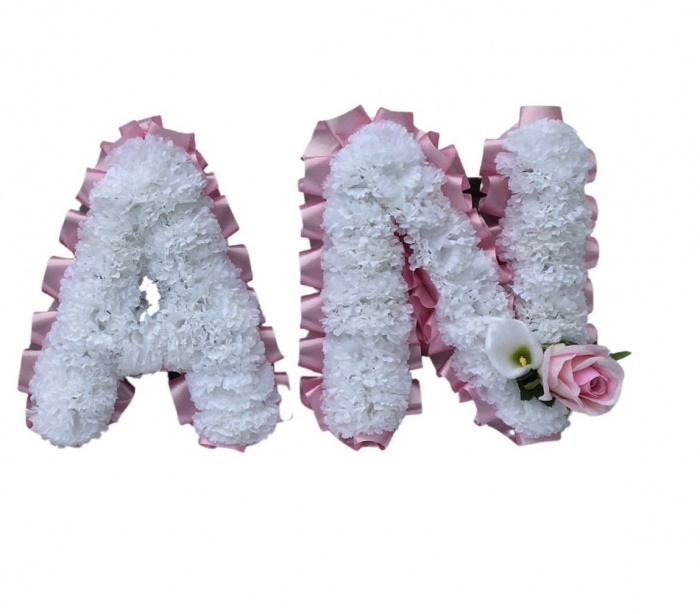 Memorial Ceremony Supplies | 2 letter Artificial Silk Funeral Flower Letters For Grave Decoration Memorial Tribute