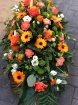 Casket Sprays | Funeral Flowers | Orange Coffin Spray