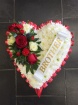 Funeral Flowers | Funeral Hearts | Red Based Heart Tribute
