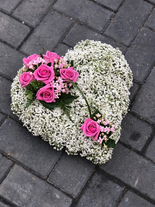 Funeral Flowers | Funeral Hearts | Gypsophlia Heart