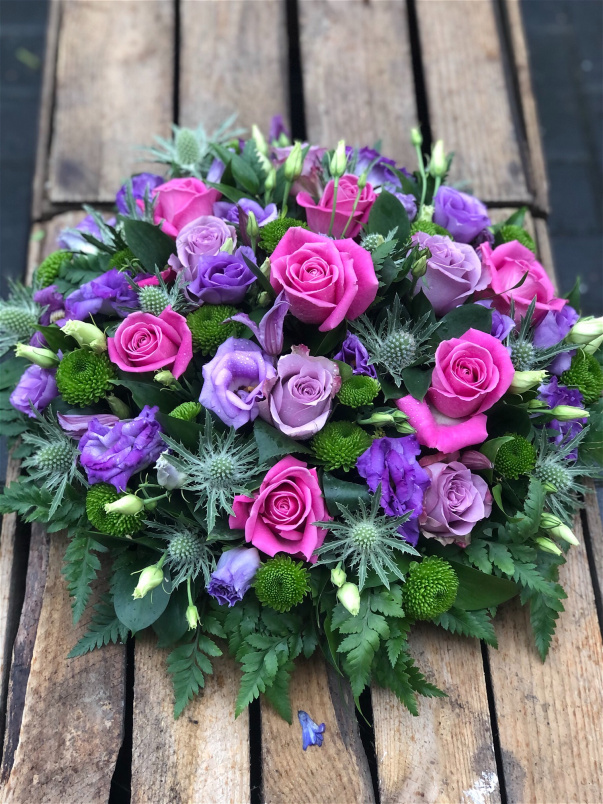 Funeral Flowers | Funeral Posy?s | Pink & Lilac Rose Posy