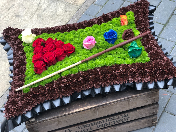 Funeral Flowers | Personal Funeral Tributes | Snooker Table Tribute