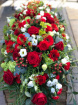 Casket Sprays | Funeral Flowers | Red Coffin Spray