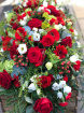 Casket Sprays | Funeral Flowers | Red Coffin Spray