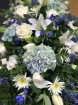 Casket Sprays | Funeral Flowers | Blue and White Coffin Spray