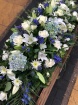 Casket Sprays | Funeral Flowers | Blue and White Coffin Spray
