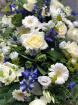 Casket Sprays | Funeral Flowers | Blue and White Coffin Spray