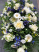 Casket Sprays | Funeral Flowers | Blue and White Coffin Spray