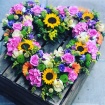 Funeral Flowers | Funeral Hearts | Summer Style Open Heart