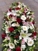 Casket Sprays | Funeral Flowers | Red & Pink Coffin Spray