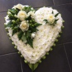 Funeral Flowers | Funeral Hearts | White Avalanche Rose Based Heart