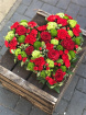 Funeral Flowers | Funeral Hearts | Red Rose and Carnation Heart