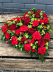 Funeral Flowers | Funeral Hearts | Red Rose and Carnation Heart