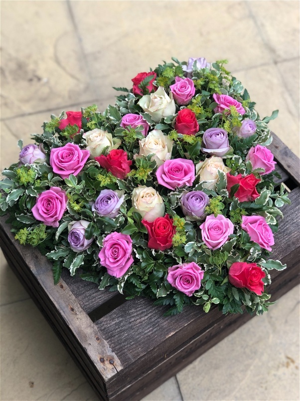 Funeral Flowers | Funeral Hearts | Mix Rose Heart