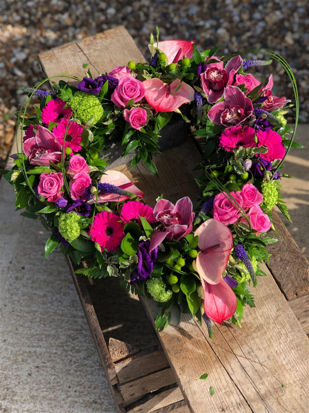 Funeral Flowers | Funeral Hearts | Exotic Open Heart