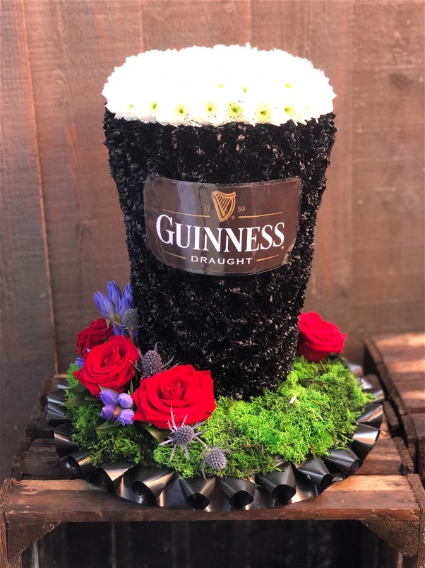 Funeral Flowers | Personal Funeral Tributes | Pint of Guinness