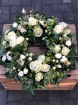 Funeral Flowers | Funeral Wreaths | White Rustic Rose Wreath