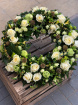 Funeral Flowers | Funeral Wreaths | White Rustic Rose Wreath