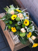 Funeral Flowers | Teardrop Sprays | Peach & Lemon Teardrop Spray