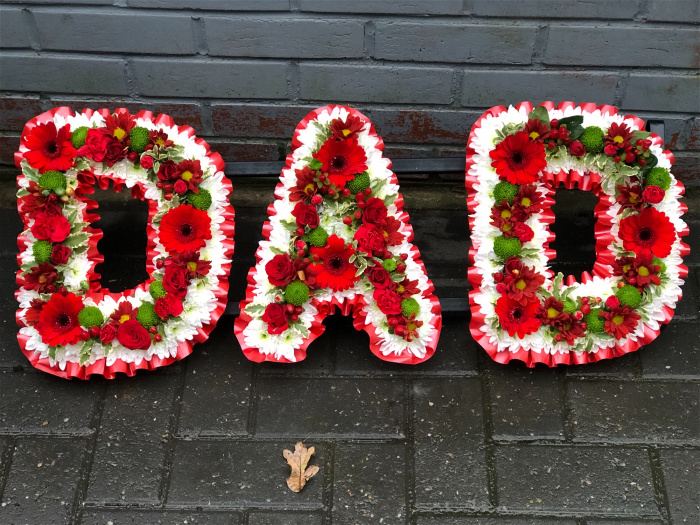 Funeral Flowers | Funeral Letter Tributes | Combination Lettering