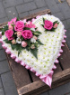 Children?s Funeral Tributes | Funeral Hearts | Pink Rose Based Heart