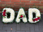 Funeral Flowers | Funeral Letter Tributes | DAD Foliage Edge Tribute