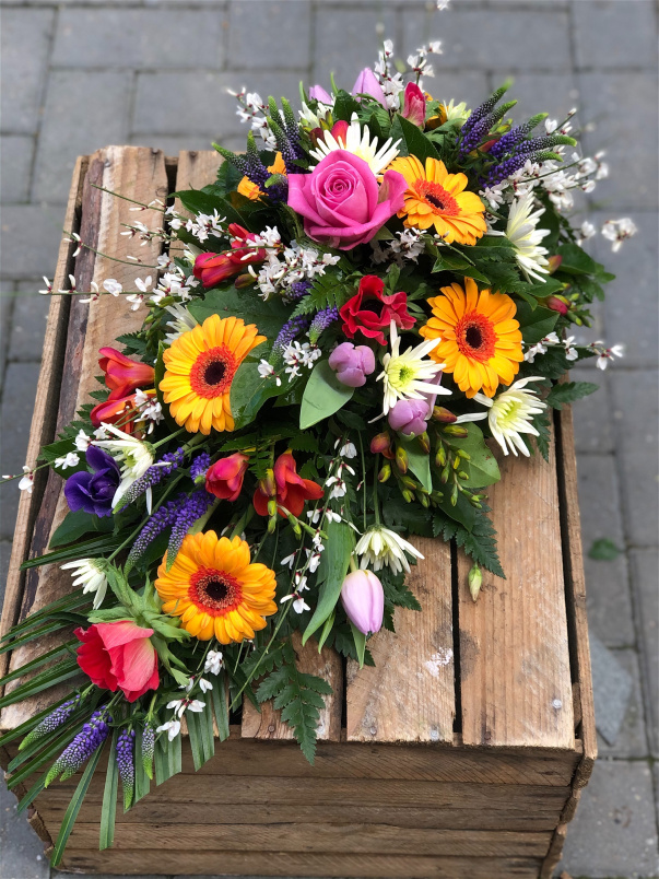 Funeral Flowers | Teardrop Sprays | Vibrant Teardrop Spray