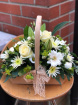 Funeral Baskets | Funeral Flowers | White Cremation Basket