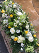Casket Sprays | Funeral Flowers | Yellow Rustic Casket Spray