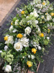 Casket Sprays | Funeral Flowers | Yellow Rustic Casket Spray