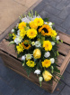 Funeral Flowers | Teardrop Sprays | Florist Choice Lemon Teardrop Spray