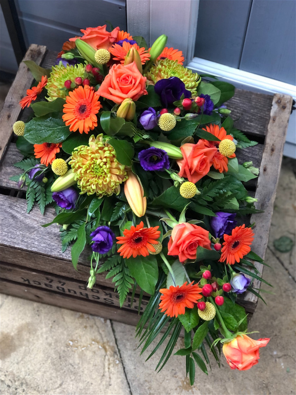 Funeral Flowers | Teardrop Sprays | Autumnal Teardrop Spray