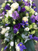 Casket Sprays | Funeral Flowers | Cream Rose & Iris Casket Spray