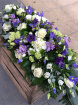 Casket Sprays | Funeral Flowers | Cream Rose & Iris Casket Spray