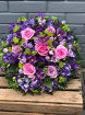 Funeral Flowers | Funeral Posy?s | Pink Rose & Hydrangea Posy Pad