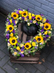 Funeral Flowers | Funeral Hearts | Sunflower Open Heart