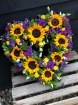 Funeral Flowers | Funeral Hearts | Sunflower Open Heart