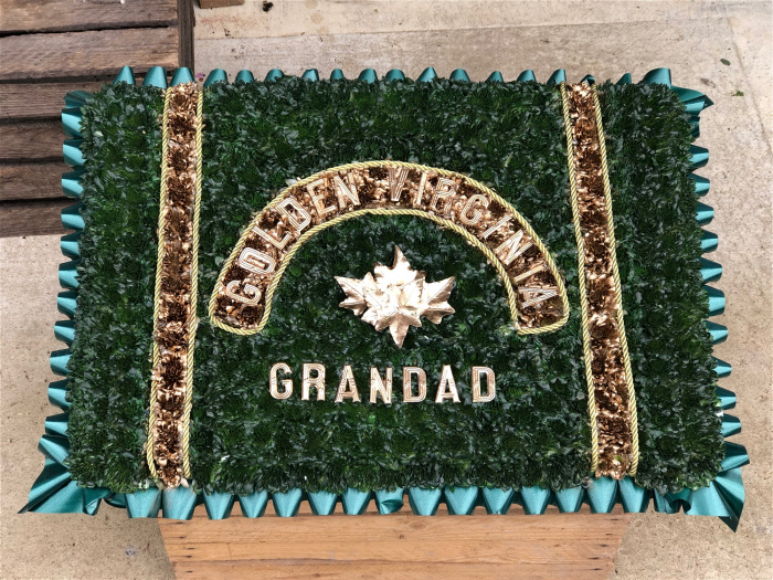 Funeral Flowers | Personal Funeral Tributes | Tobacco Pouch Funeral Tribute