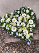 Funeral Flowers | Funeral Hearts | White Mixed Heart