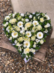 Funeral Flowers | Funeral Hearts | White Mixed Heart