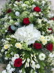 Casket Sprays | Funeral Flowers | Red Rustic Casket Spray