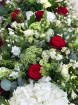Casket Sprays | Funeral Flowers | Red Rustic Casket Spray