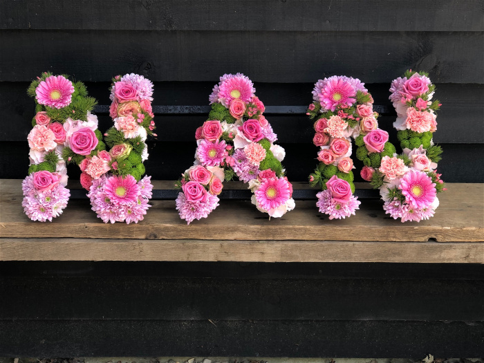 Funeral Flowers | Funeral Letter Tributes | NAN Loose Style Letters