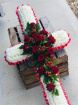 Casket Sprays | Funeral Flowers | Red Rose Based Cross