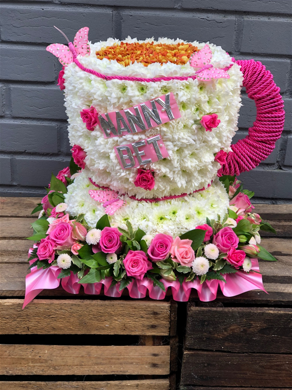 Funeral Flowers | Personal Funeral Tributes | Tea Cup & Saucer