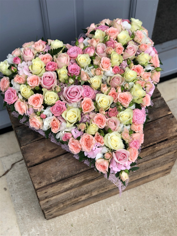 Funeral Flowers | Funeral Hearts | Soft Heart