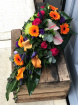 Funeral Flowers | Teardrop Sprays | Contemporary Vibrant Single Ended Spray