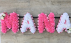 Flowers | 4 letter Artificial Silk Funeral Flower Letters For Grave Decoration Memorial Tribute