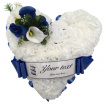 Memorial Ceremony Supplies | Blue Heart Football Team Wreath